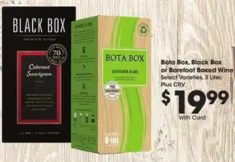 Ralphs Bota Box, Black Box or Barefoot Boxed Wine offer