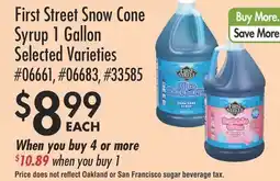 Smart & Final First Street Snow Cone Syrup offer