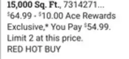 Ace Hardware Scotts Turf Builder 15, 000 Sq. Ft offer