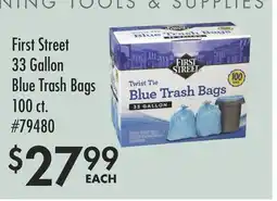 Smart & Final First Street 33 Gallon Blue Trash Bags offer