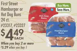 Smart & Final First Street Hamburger or Hot Dog Buns offer