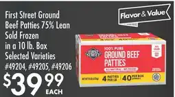 Smart & Final First Street Ground Beef Patties 75% Lean offer
