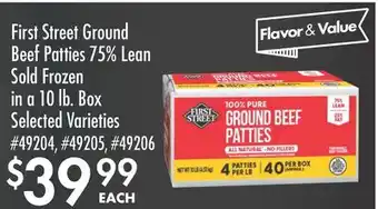 Smart & Final First Street Ground Beef Patties 75% Lean offer