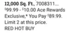 Ace Hardware Scotts Turf Builder 12,000 Sq. Ft offer