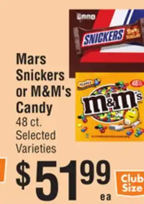 Smart & Final Mars Snickers or M & M' s Candy offer