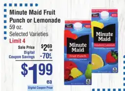 Smart & Final Minute Maid Fruit Punch or Lemonade offer
