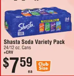 Smart & Final Shasta Soda Variety Pack offer