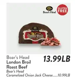 Fresh Thyme Boar's Head Caramelized Onion Jack Cheese Beef offer