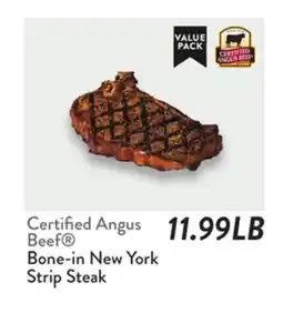 Fresh Thyme Bone-in New York Strip Steak offer