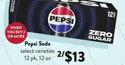 Fresh Thyme Pepsi Soda offer