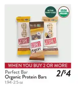 Fresh Thyme Organic Protein Bars offer