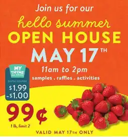 Fresh Thyme Strawberries offer