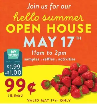 Fresh Thyme Strawberries offer