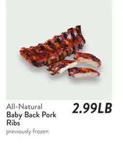 Fresh Thyme Baby Back Pork Ribs offer