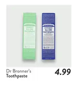 Fresh Thyme Dr Bronner's Toothpaste offer