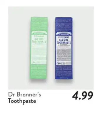 Fresh Thyme Dr Bronner's Toothpaste offer