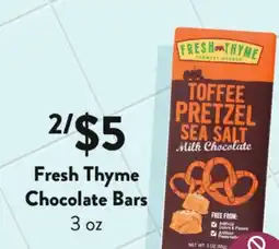 Fresh Thyme Fresh Thyme Chocolate Bars offer