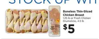 Food 4 Less Boneless Thin-Sliced Chicken Breast offer