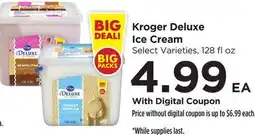 Food 4 Less Kroger Deluxe Ice Cream offer