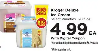 Food 4 Less Kroger Deluxe Ice Cream offer