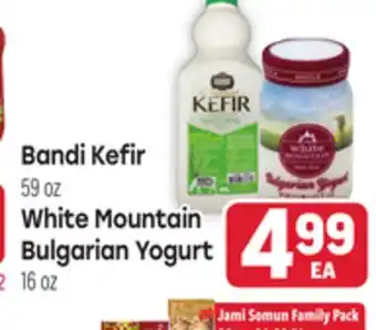 Tony’s Fresh Market Bandi Kefir, 59 oz White Mountain Bulgarian Yogurt, 16 oz offer