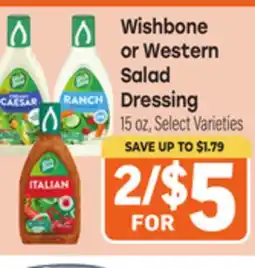 Tony’s Fresh Market Wishbone or Western Salad Dressing offer