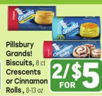 Tony’s Fresh Market Pillsbury Grands! Biscuits, 8 ct Crescents or Cinnamon Rolls, 8-13 oz offer
