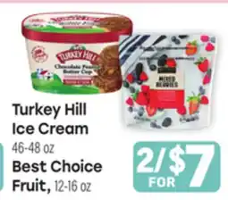 Tony’s Fresh Market Turkey Hill Ice Cream 46-48 oz Best Choice 12-16 oz offer