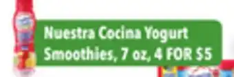 Tony’s Fresh Market Nuestra Cocina Yogurt Smoothies offer