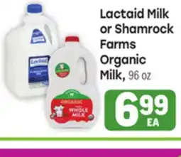 Tony’s Fresh Market Lactaid Milk or Shamrock Farms Organic Milk offer