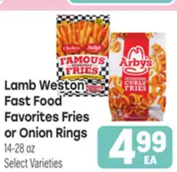 Tony’s Fresh Market Lamb Weston Fast Food Favorites Fries or Onion Rings offer