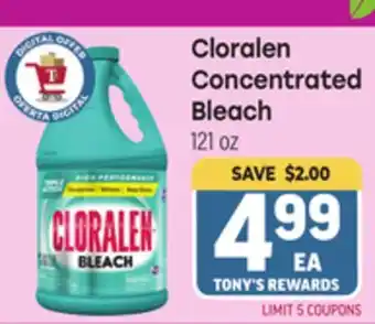 Tony’s Fresh Market Cloralen Concentrated Bleach offer