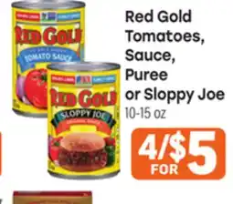 Tony’s Fresh Market Red Gold Tomatoes, Sauce, Puree or Sloppy Joe offer