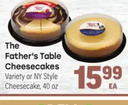 Tony’s Fresh Market Father's Table Cheesecakes offer