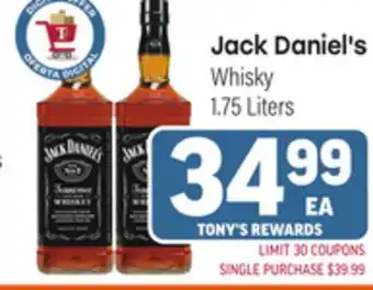 Tony’s Fresh Market Jack Daniel's Whisky offer