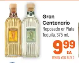 Tony’s Fresh Market Gran Centenario Reposado or Plata Tequila offer