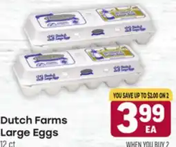 Tony’s Fresh Market Dutch Farms Large Eggs offer