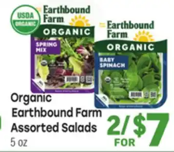 Tony’s Fresh Market Organic Earthbound Farm Assorted Salads offer