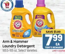 Tony’s Fresh Market Arm & Hammer Laundry Detergent offer