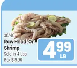 Tony’s Fresh Market 30/40 Raw Head-On Shrimp offer