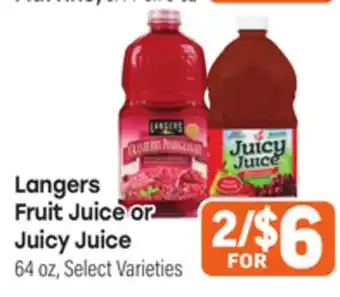 Tony’s Fresh Market Langers Fruit Juice or Fruit Juice offer