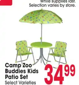 Jewel-Osco Camp Zoo Buddies Kids Patio Set offer