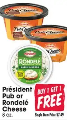 Jewel-Osco Président Pub or Rondelé Cheese offer