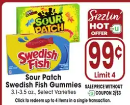 Jewel-Osco Sour Patch Swedish Fish Gummies offer