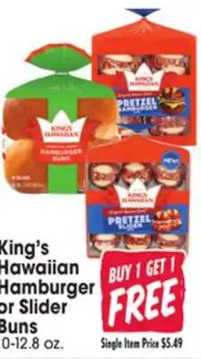 Jewel-Osco King's Hawaiian Hamburger or Slider Buns offer