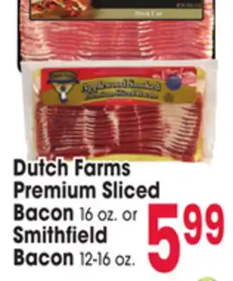 Jewel-Osco Dutch Farms Premium Sliced Bacon 16 oz. or Smithfield Bacon 12-16 oz offer