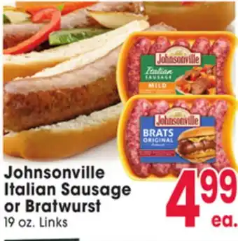 Jewel-Osco Johnsonville Italian Sausage or Bratwurst offer