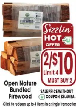 Jewel-Osco Open Nature Bundled Firewood offer