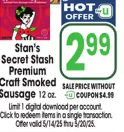 Jewel-Osco Secret Stash Premium Premium Craft Smoked Craft Smoked Sausage Sausage offer