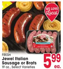 Jewel-Osco Italian Jewel Italian Sausage or Brats offer